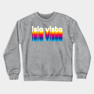 70s Retro Color Style Isla Vista Apparel Womens - Isla Vista design Crewneck Sweatshirt